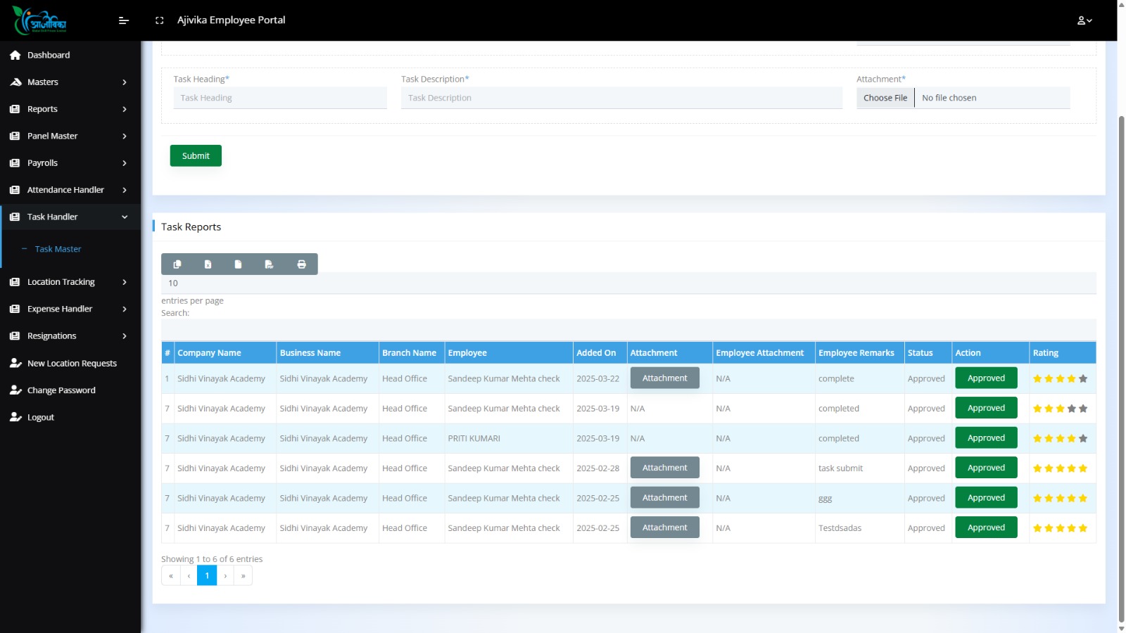 PAYROLL, ATTENDANCE & TASK MANAGEMENT